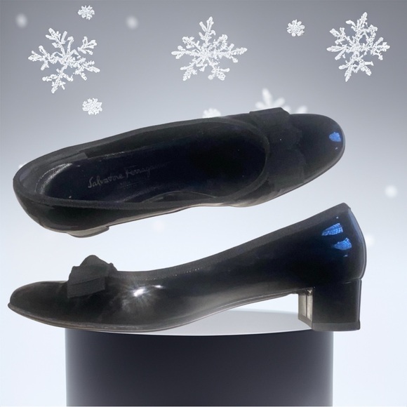 SALVATORE FERRAGAMO kitten heels sz 9! - Picture 4 of 8